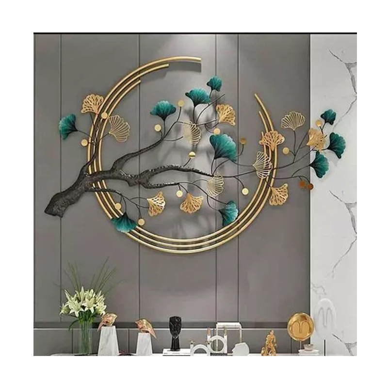 Metal Marque Home Metal Flower Wall Art Decor Large Indoor Wall Hanging Sculptures Natural Art Decoration for Home- Size 43 Inch