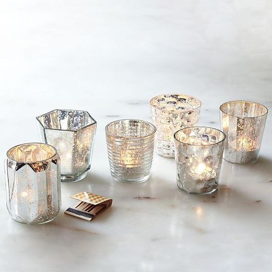 Sale mercury glass votives