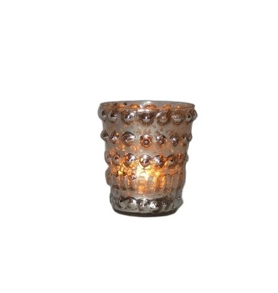 Antique glass tealight votive Tealight Candle Holder Ice Cracked Glass Bowl Candle Holder