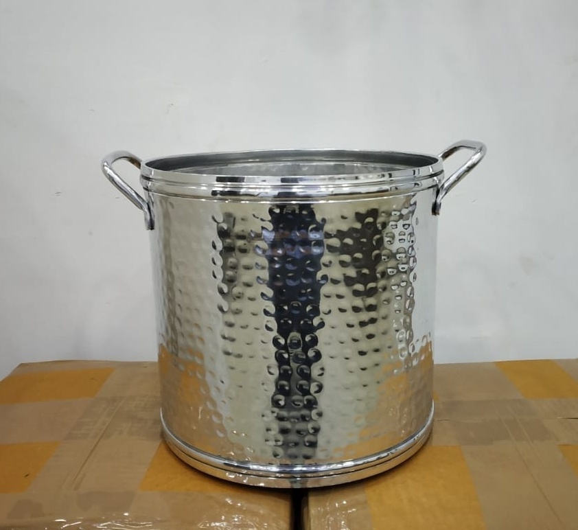 Stainless steel champagne bucket metal champagne bucket Metal wine bucket