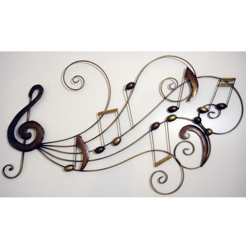 Music Craft Metal Wall Art Creative Design Modern Luxury Flora Drop shipping Flower Art Living Room Metal Hanging Wall Decor