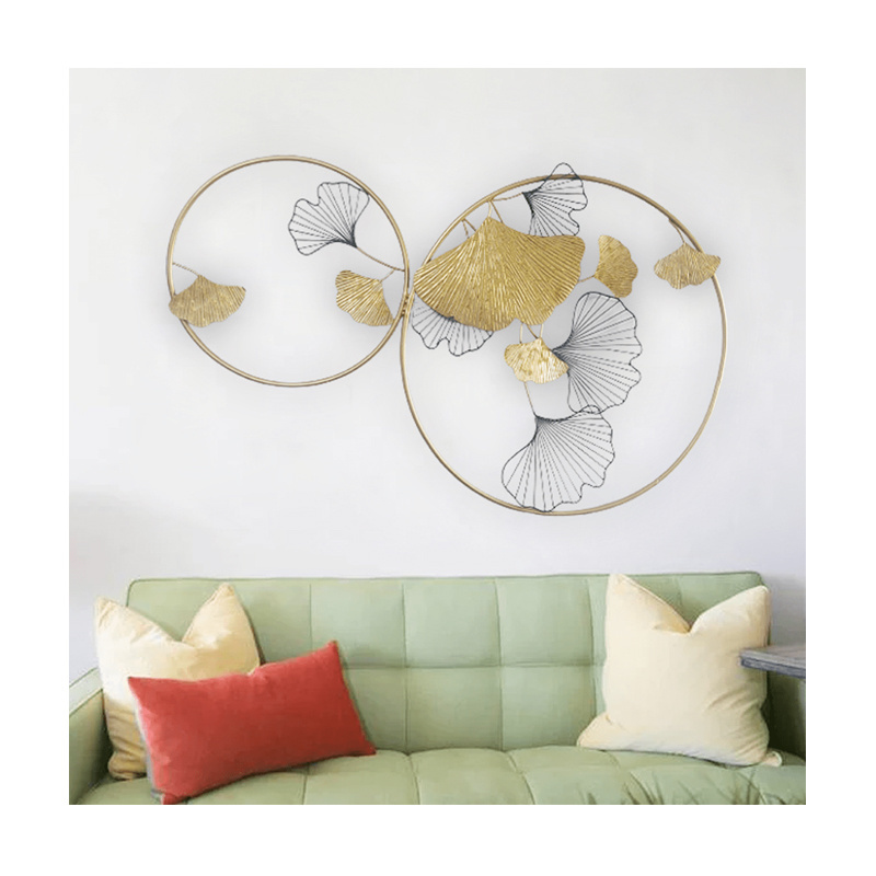 Double Ring Gold and Silver High Quality Metal Wall Art Decor Premium Fancy Modern Style Hot Sale Wall Art Decor For Home