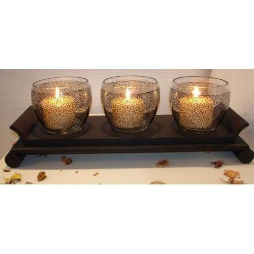 Indian Custom Various Styles Homeware Decorate Glass Candle Holder Votive Metal Tea Light Candle Holder Votive T-Light Holder