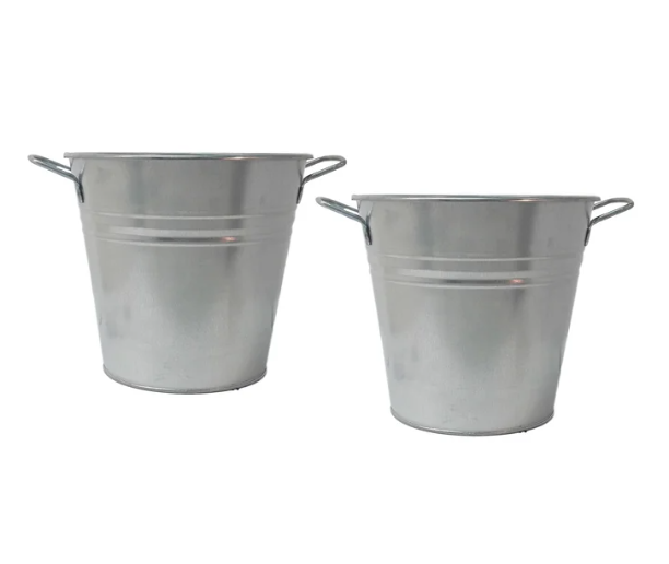 Galvanized Customized Rustic Metal Planters Bucket Wholesale Supplies Farmhouse Cheap Plant Stand At Reliable Prices