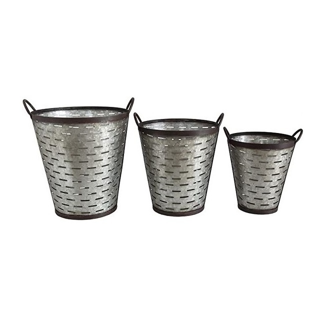 Galvanized Customized Rustic Metal Planters Bucket Wholesale Supplies Farmhouse Cheap Plant Stand At Reliable Prices