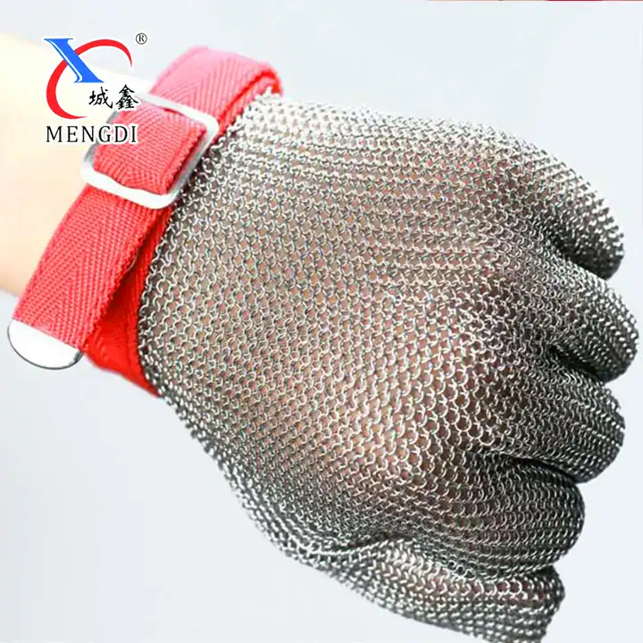 5 Fingers Cut-Protection Gloves Stainless Steel 304 Butcher Cut Proof Safety Gloves