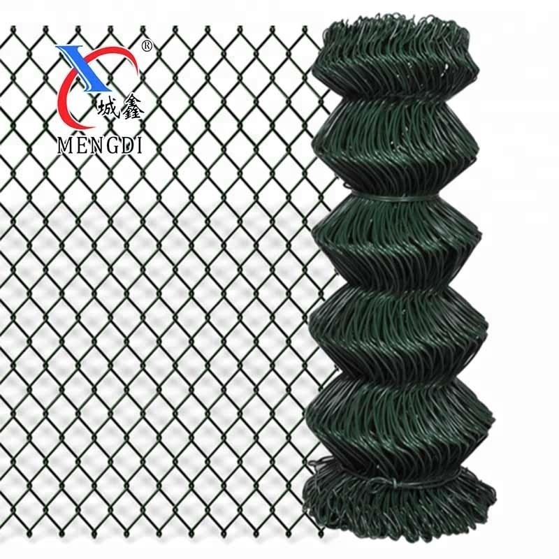 PVC coated diamond fence wire mesh farm chainlink cyclone wire fence roll