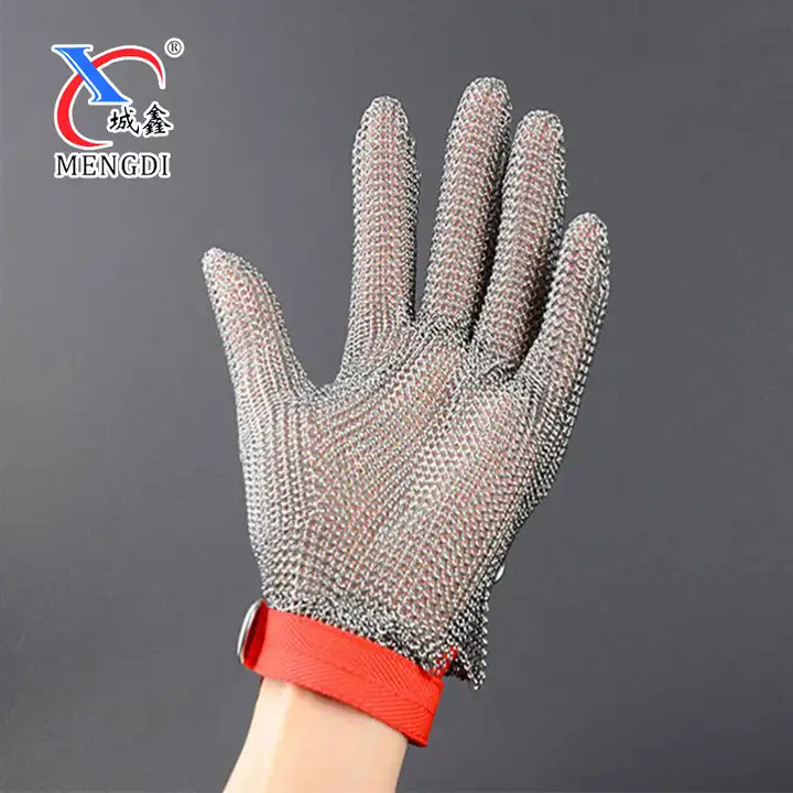 5 Fingers Cut-Protection Gloves Stainless Steel 304 Butcher Cut Proof Safety Gloves