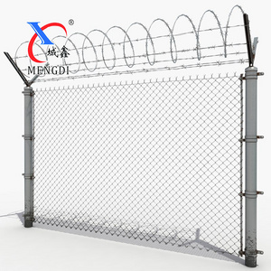 Wholesale Black/Falvanized Chain Link Fence Cyclone Wire Mesh Fencing Price for Sale