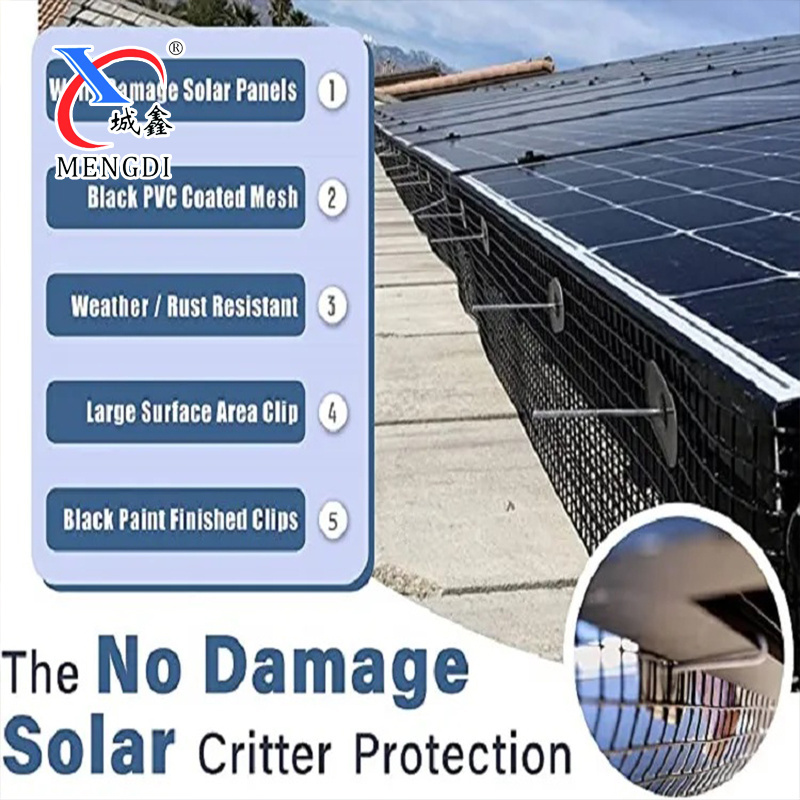 solar panel bird control for bird protection mesh