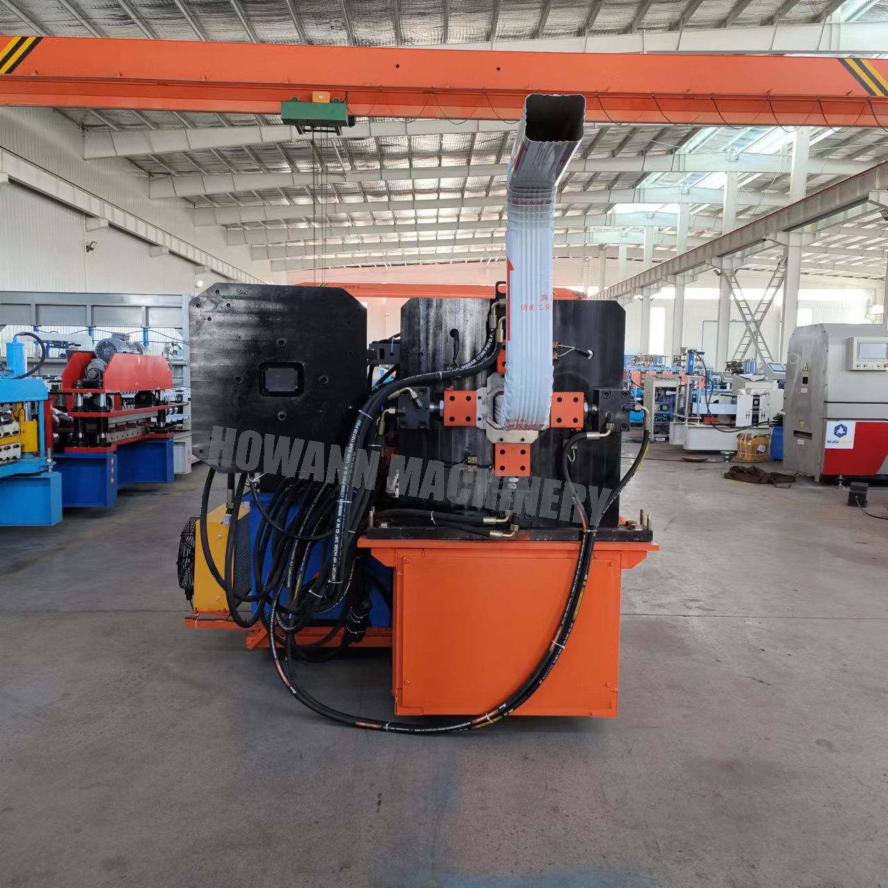 Factory Customized Downpipe Aluminium Gutter Automatic Profile Roll Forming Machine Downspout Steel Square Tube Making Machine