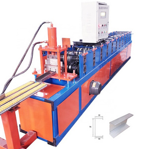 Automatic Gauge Stud & Track Ceiling Roll Forming Machine C Channel Purling Roll Forming Machine