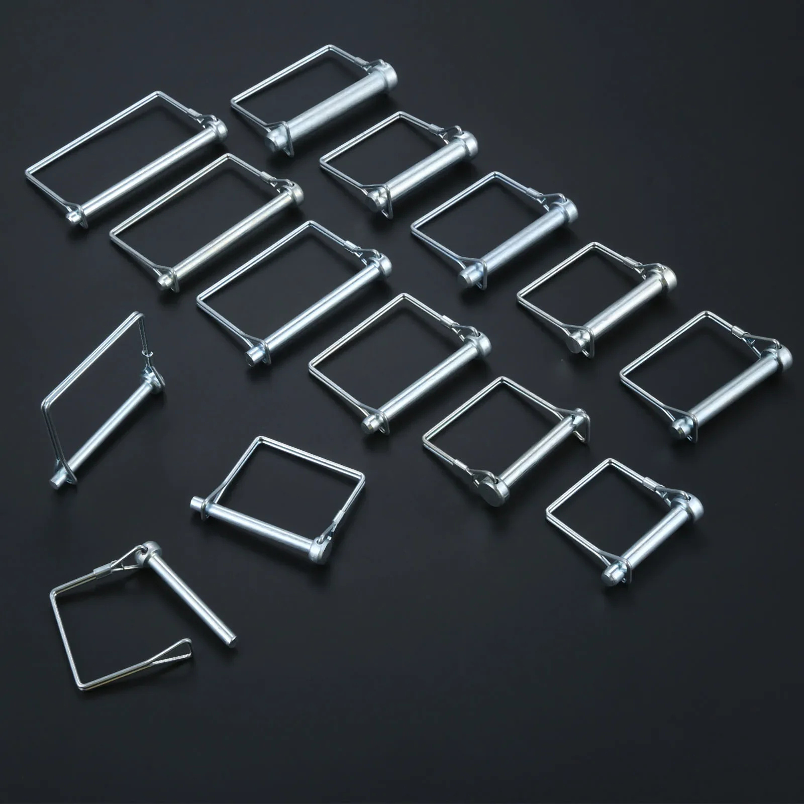 Square Shaft Locking Pin Steel D-shape Ring Safe Coupler Latch Farm Lawn RV Trailer Truck Boat Cargo D ring Locking Pin