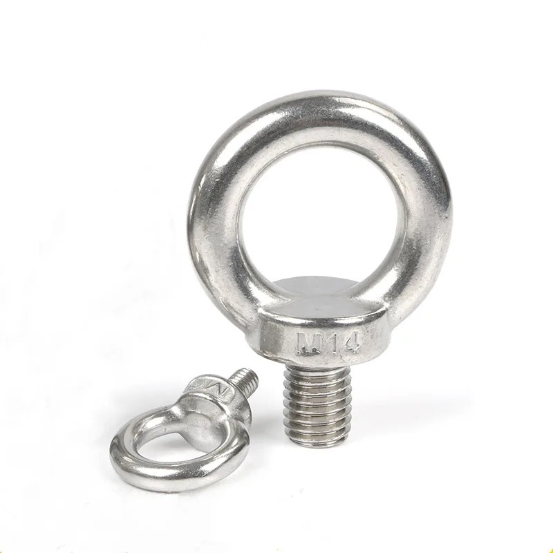 Eye Bolt 304 Stainless Steel Marine Lifting Eye Screws Ring Loop Hole for Cable Rope Eyebolt Stainless Steel Eye Bolt Lifting Ey