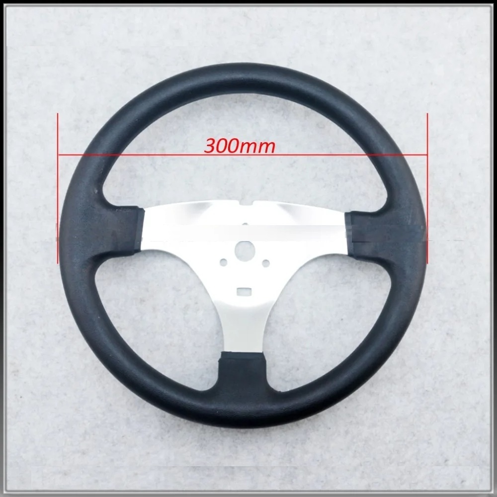 Steering Wheel Set 320mm / 420mm for 110CC Go Karting DIY Tie Rod Rack Adjustable Shaft Steering Knuckle Refires Spare Parts