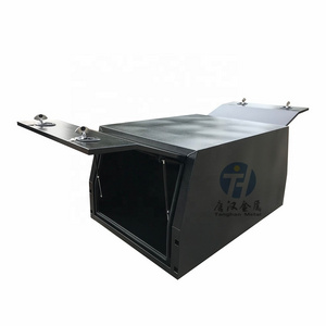 1200*1770*860mm Jack Off black powder coated flat alloy Aluminum Ute truck trailer canopy Toolbox Gull wing with 2doors