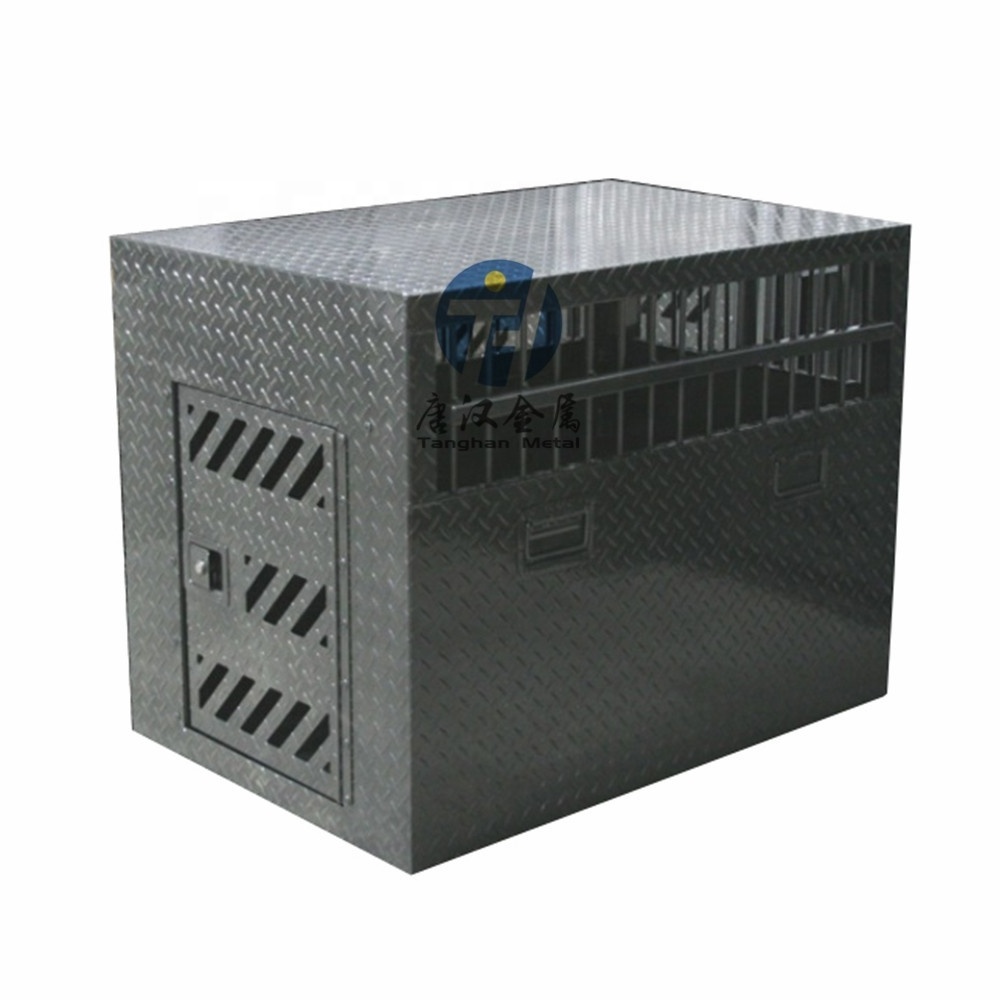 custom aluminum diamond deluxe hunting dog box for ATV UTE truck or UTE trailer double door kennel  boxes