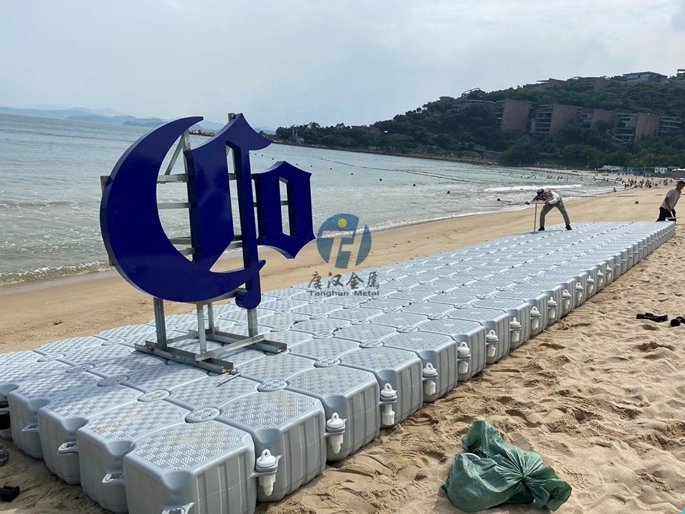 Marine Floater Plastic HDPE Fish Farm Float Cages Potoon  PE floating potoon Modular Floating Dock platform