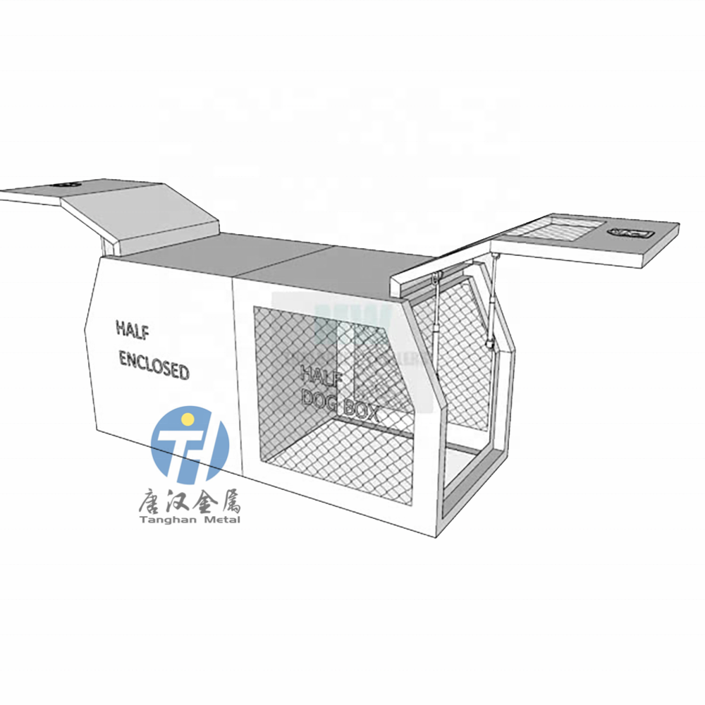 aluminium half dog box half mini  ute canopy with T- handle lock