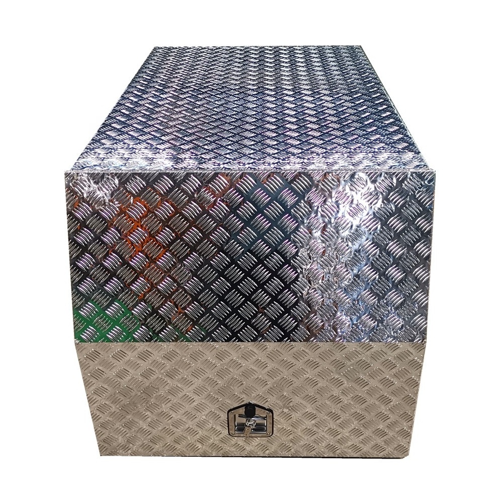 aluminum checker plate half dog box half mini ute canopy with T- handle lock