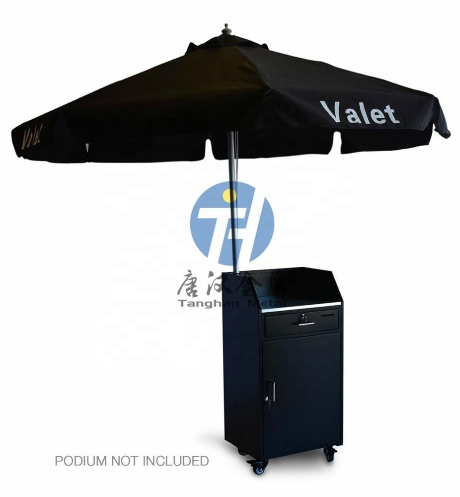 aluminum frame umbrella for key box and valet parking podium