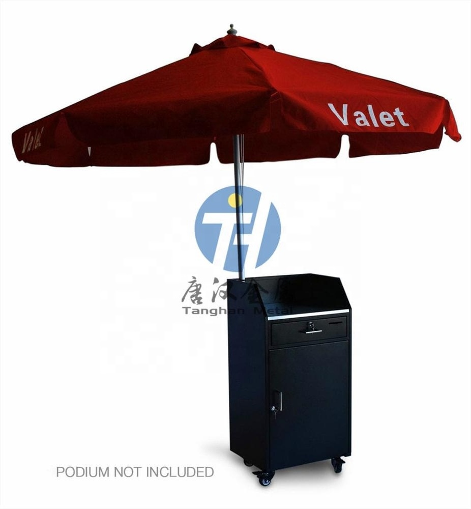 heavy duty metal patio beach umbrella stand for valet parking podiums