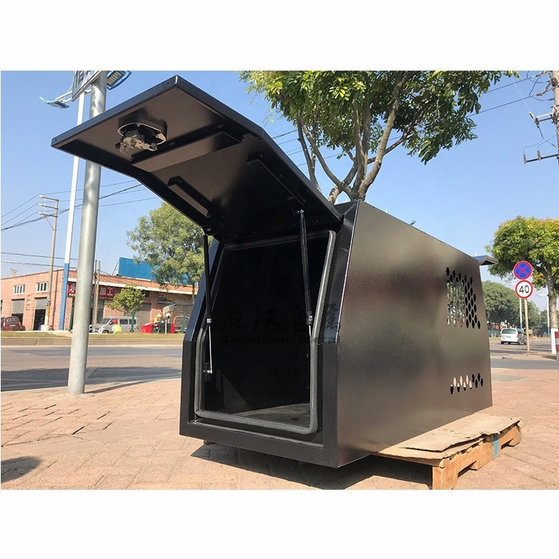 700*1780*850MM black Customized double lids flat alloy alu outdoor Half hunting dog box/Half Dry Box for ute part-tray canopy