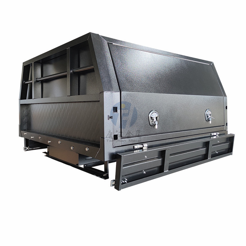 Aluminum ute tray and canopy with dog box and dual/single/extra cab ute tray and toolbox for pickup truck