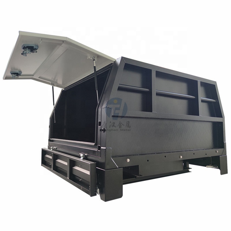 aluminum 4x4 ute canopy with dog box on the tray and adjustable jack off legs for 4X4 Pickup /car/truck