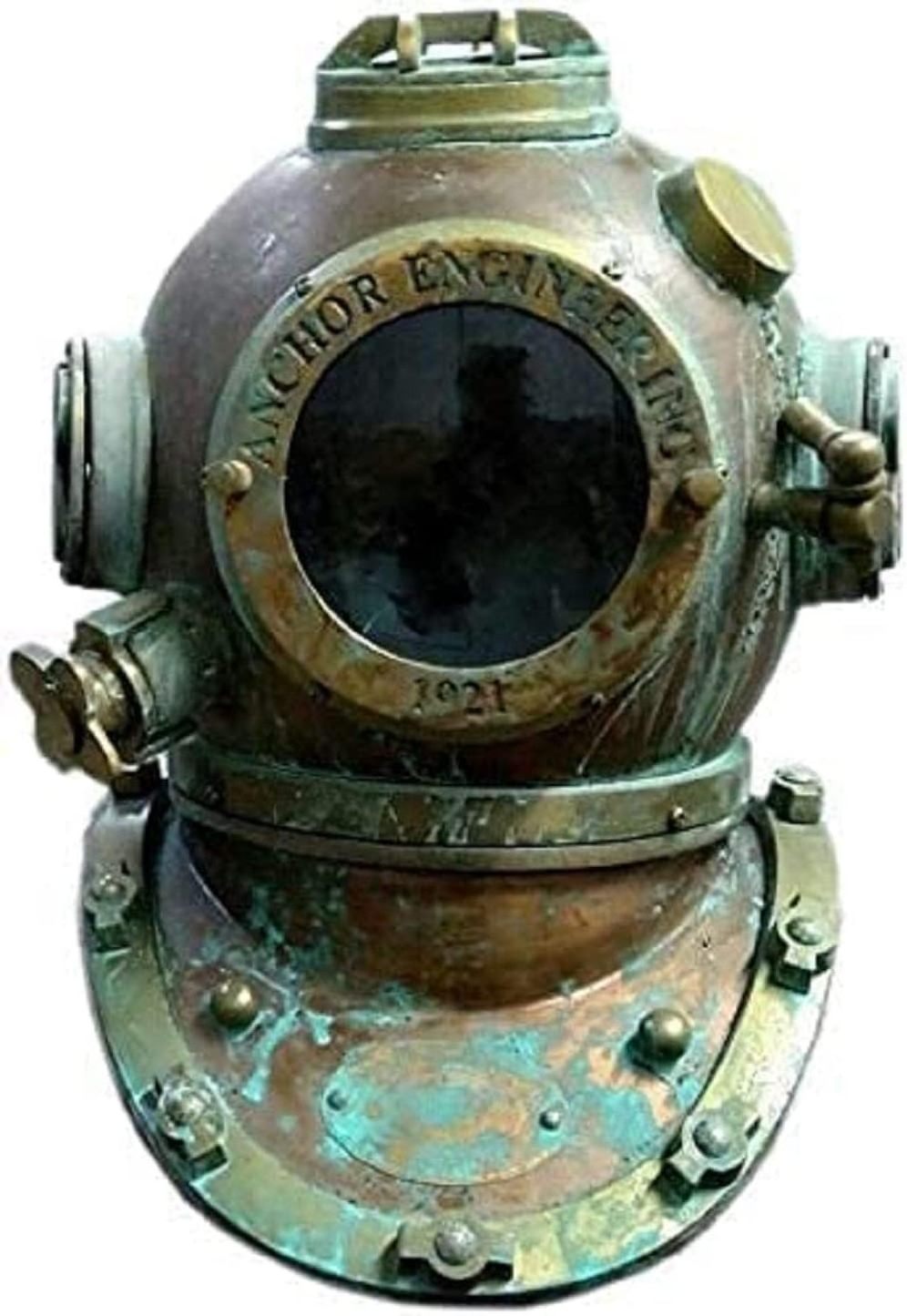 Vintage Rare Antique Diving Helmet  Mark V Divers Diving Heavy Helmet  deep Sea Divers Anchor Engineering Helmet Rustic