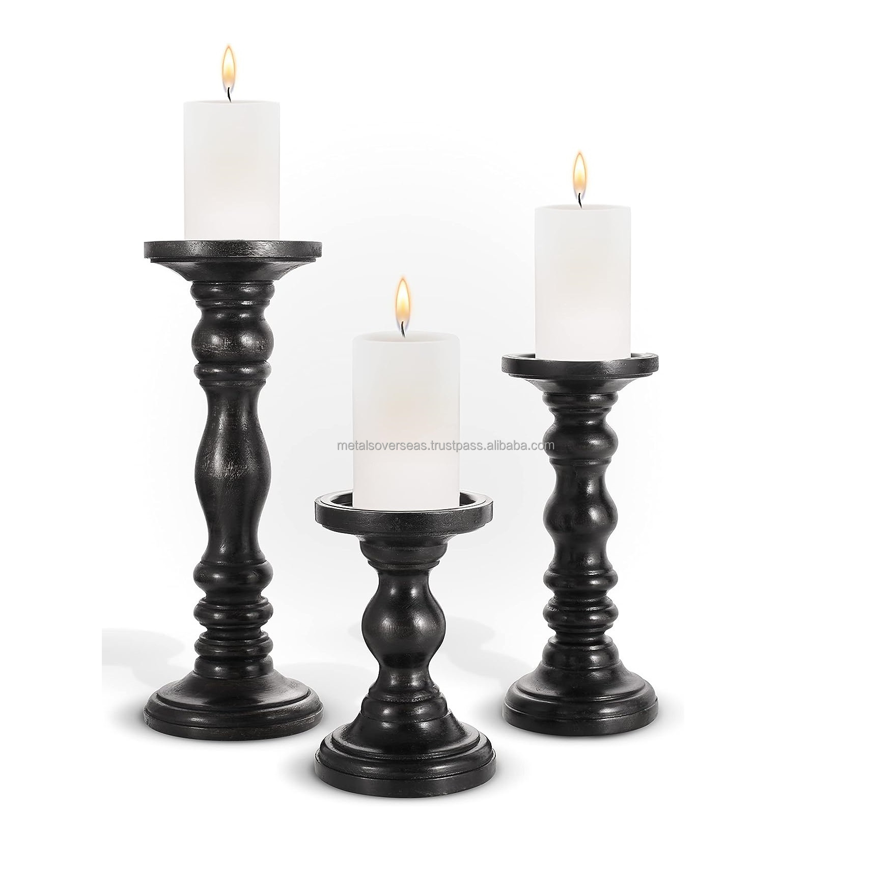 Black Premium Quality Candle Holders for Christmas Decoration Wedding Table Centerpiece Home Decor Lighting Candles