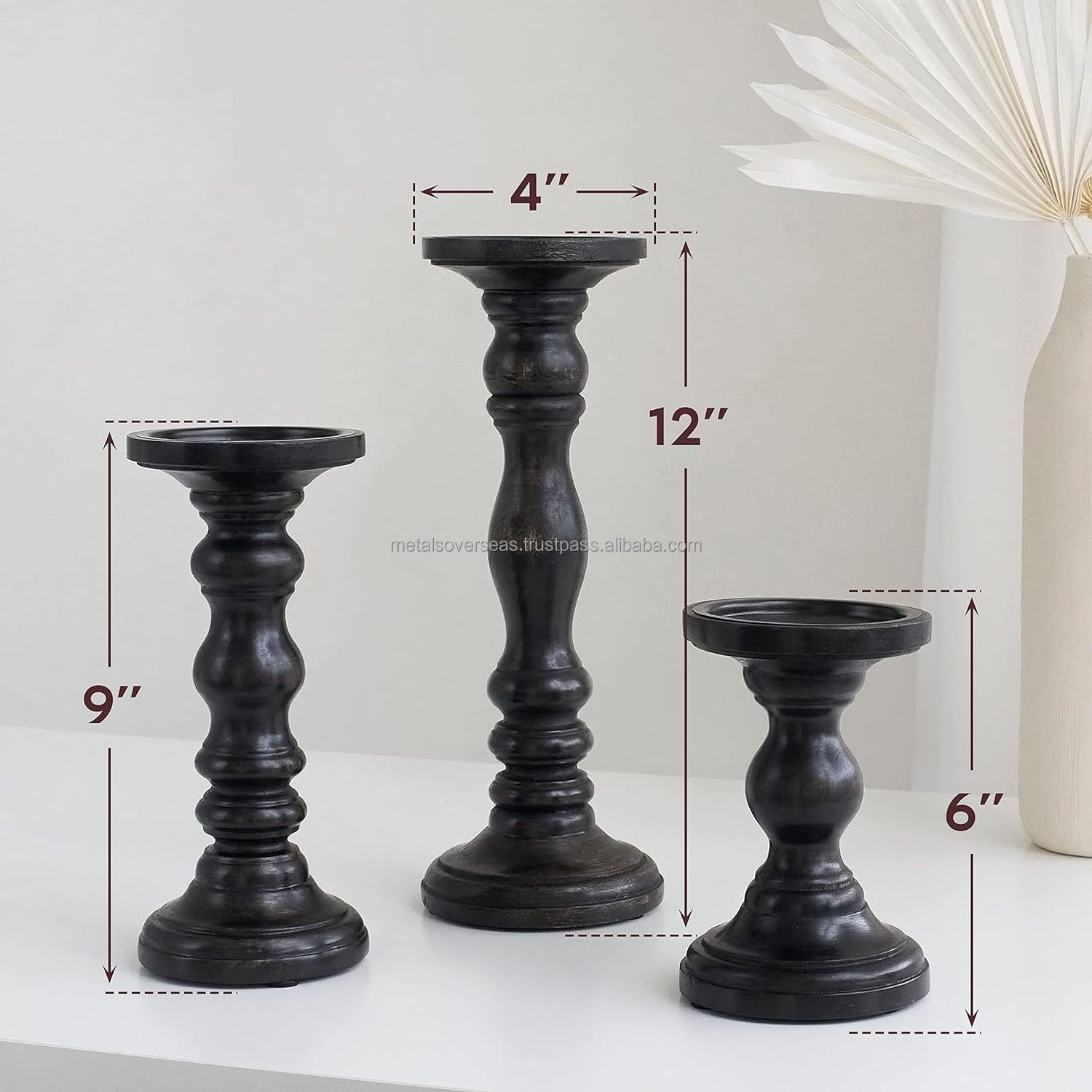 Black Premium Quality Candle Holders for Christmas Decoration Wedding Table Centerpiece Home Decor Lighting Candles