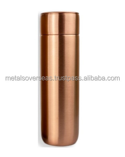 bulk supplier Pure Copper Printed Water Bottle Designer Copper Bottle 1 Litre Leak Proof Jointless Seamless Capacity 1000 m