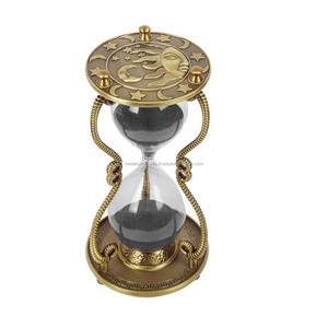 multi-functional Hourglass Sand Timer 60 Minute Antique Metal Black Sand Timer Large 1 Hour Glass Vintage Sandglass for Gift