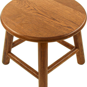 Kids Milking USA Grown Oak Plant Stand Handcrafted Solid Low Round Step Wooden for Kids Small Short Stool