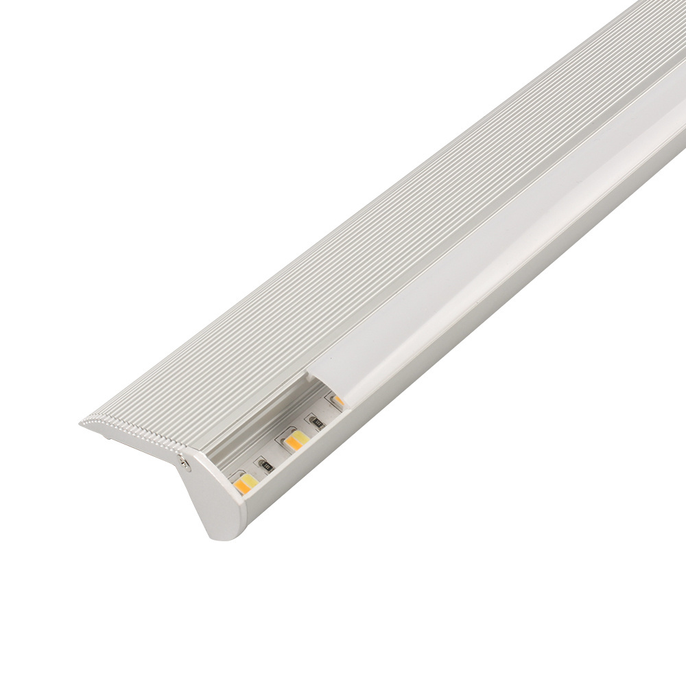 1727 OEM Custom Led Aluminium Extrusion Profile NOn-slip Strip Lights Housing Track Channel Profiles for Staircase Steps Decor