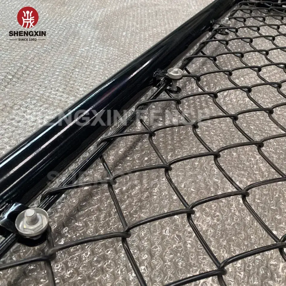 Customized 4Mm Wire 60*60 Diamond Mesh Hot Dip Galvanized Chain Link Iron Wire Mesh Fence 50Ft Rolls For Sports Ground