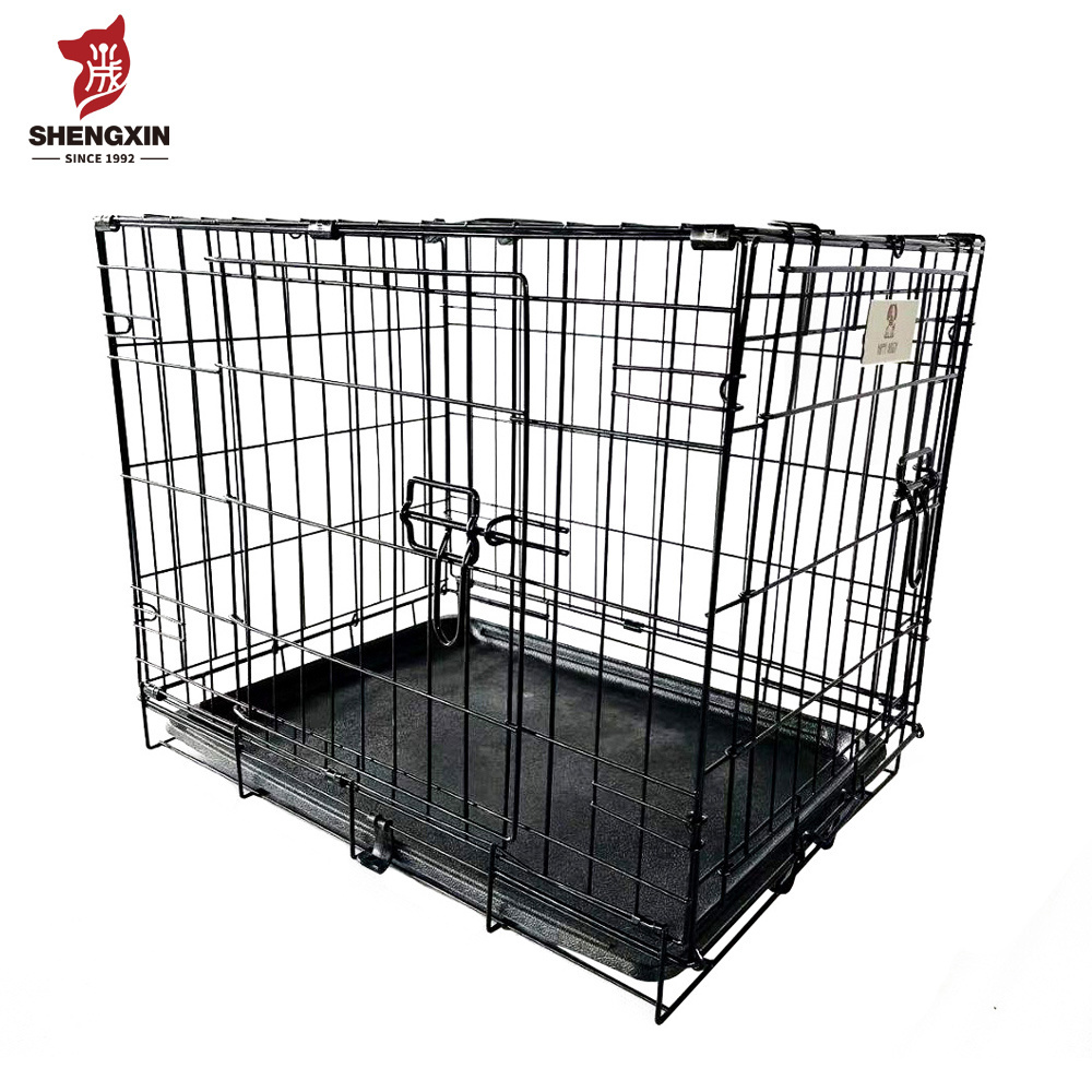 High Quality Folding Indoor Double Doors Large Wire Transport Dog Cage