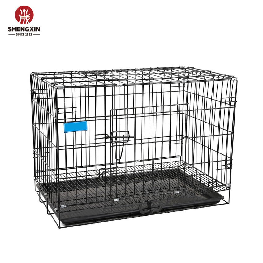 Pet Cage Durable Black Blue Pink Metal Dog Cat Cage For Small Middle And Large Size Pets