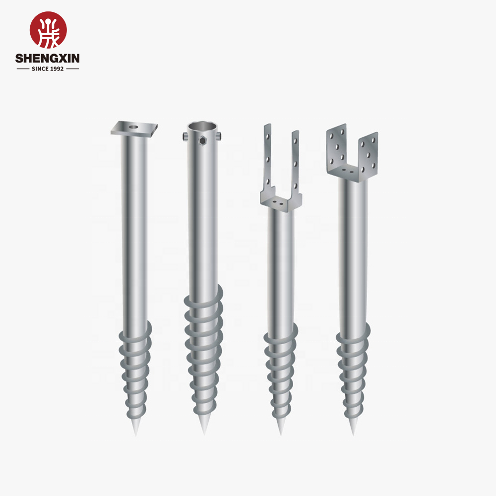 Ground Screw Pole Anchor Helical Screw Piles, Hot Dip Galvanized Ground Screw Pile