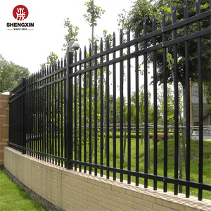 High Quality Steel Grating Fence Stone Rock Outdoor Steel Pipe Palisade Security Fence For House