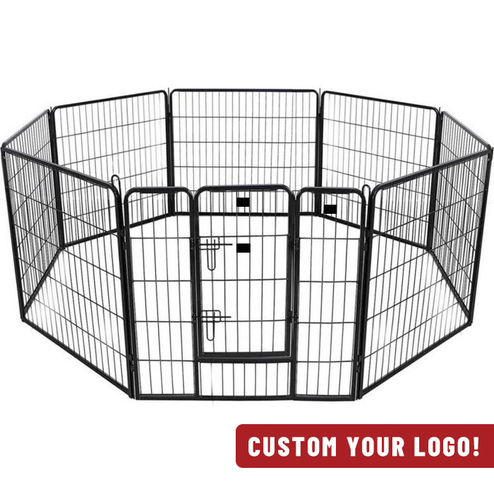 Metal Wire Outdoor Pet Playpen Portable Dog Fence 8 panels Puppy Exercise Pen