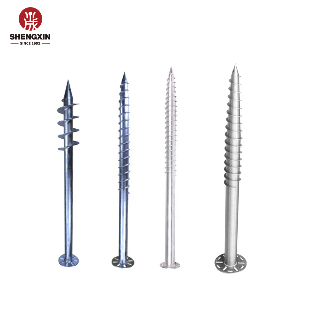 Ground Screw Pole Anchor Helical Screw Piles, Hot Dip Galvanized Ground Screw Pile