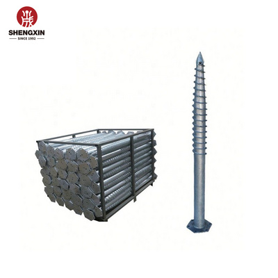 Ground Screw Pole Anchor Helical Screw Piles, Hot Dip Galvanized Ground Screw Pile