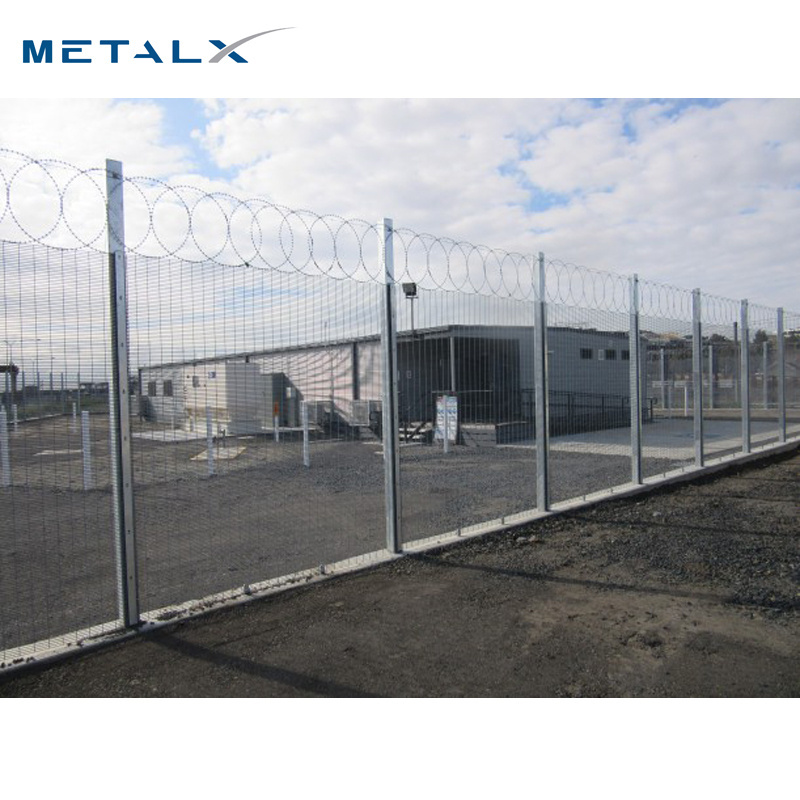 Low carbon Iron Wire 12.7*76.2 Mm Anti Climb Panel Fence Security Garden Prison Welded Wire Mesh 358 Security Fence