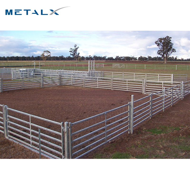 Heavy duty low cost round pen steel tube goat pig sheep house feeder fence panels