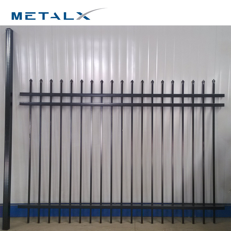 Removable powder coated 6 foot wrought iron garden wall fence gate and fence design in the philippines