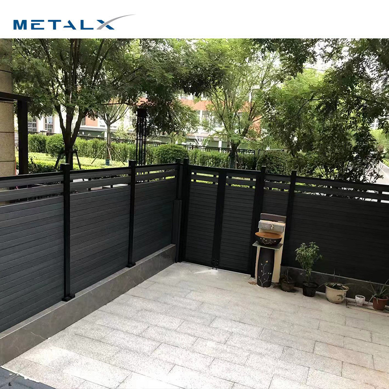 Wood plastic composite wpc fence home garden fence panels better than vinyl pvc fence