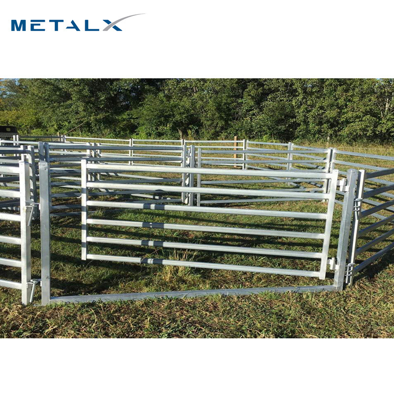 Heavy duty low cost round pen steel tube goat pig sheep house feeder fence panels