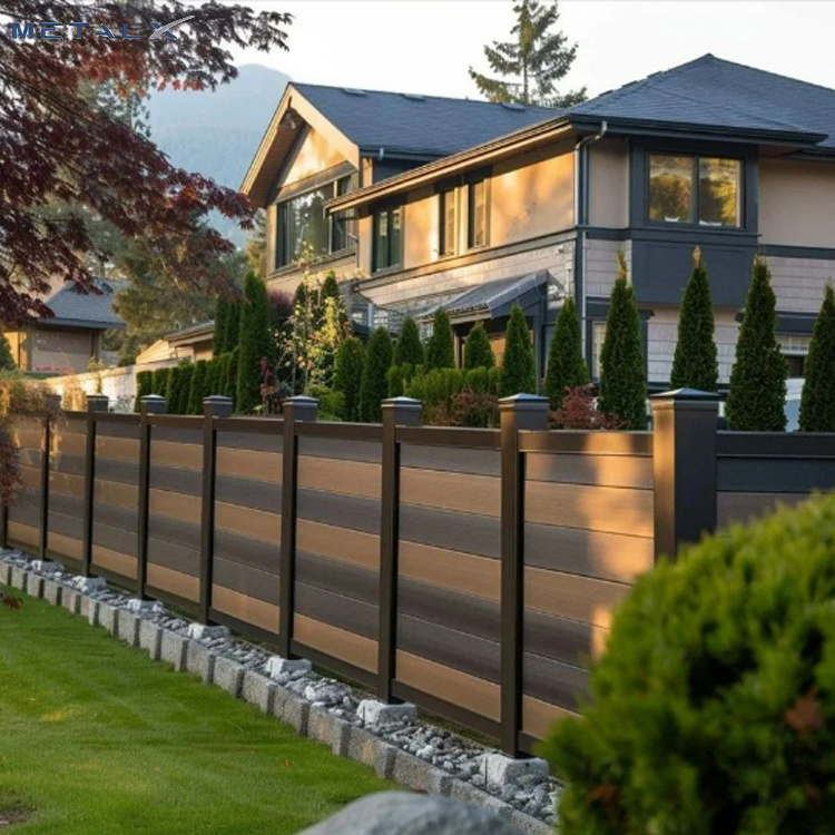 Wood Plastic Composite Fence Home Garden WPC Fence Panels Better Than Vinyl Pvc Fence